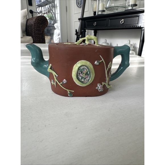 ANTIQUE CHINESE ZISHA YIXING TEAPOT Pine-Plum-Bamboo MARKED!